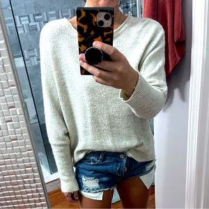 Basic light cream tan neutral cover up sweater